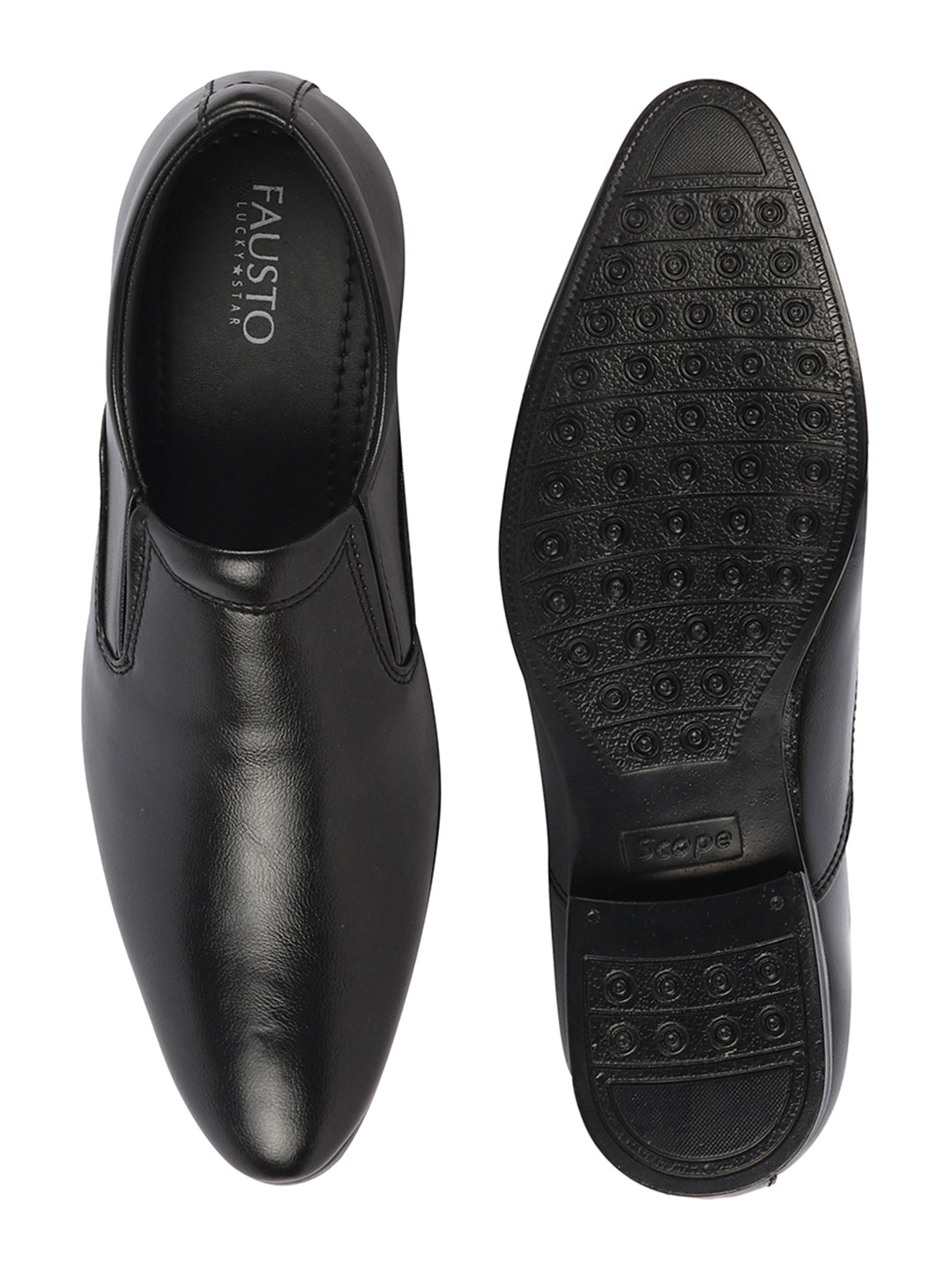 Shop Men Black Formal Office Meeting Slip On Shoes Online.