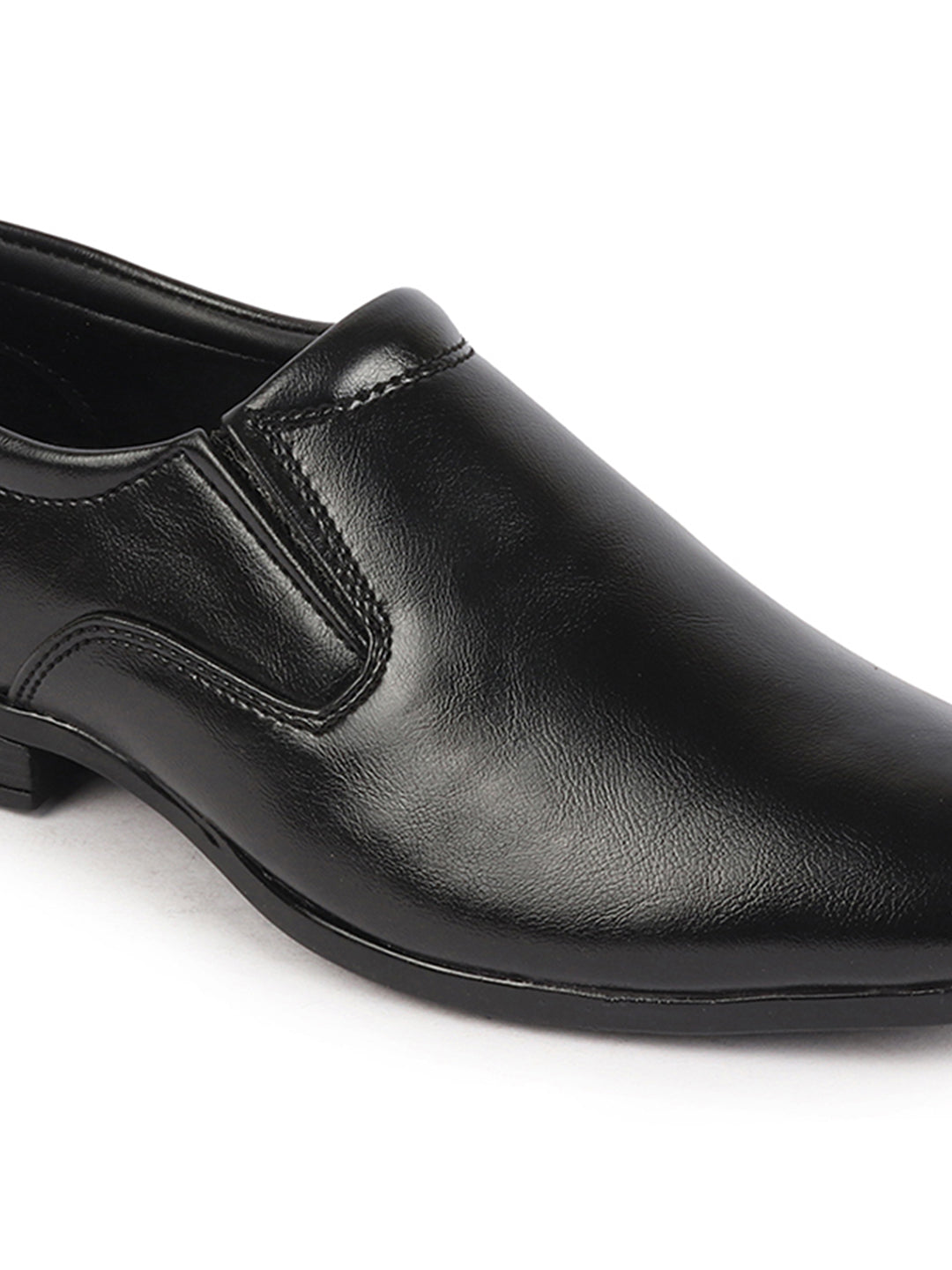 Shop Men Black Formal Office Meeting Slip On Shoes Online.