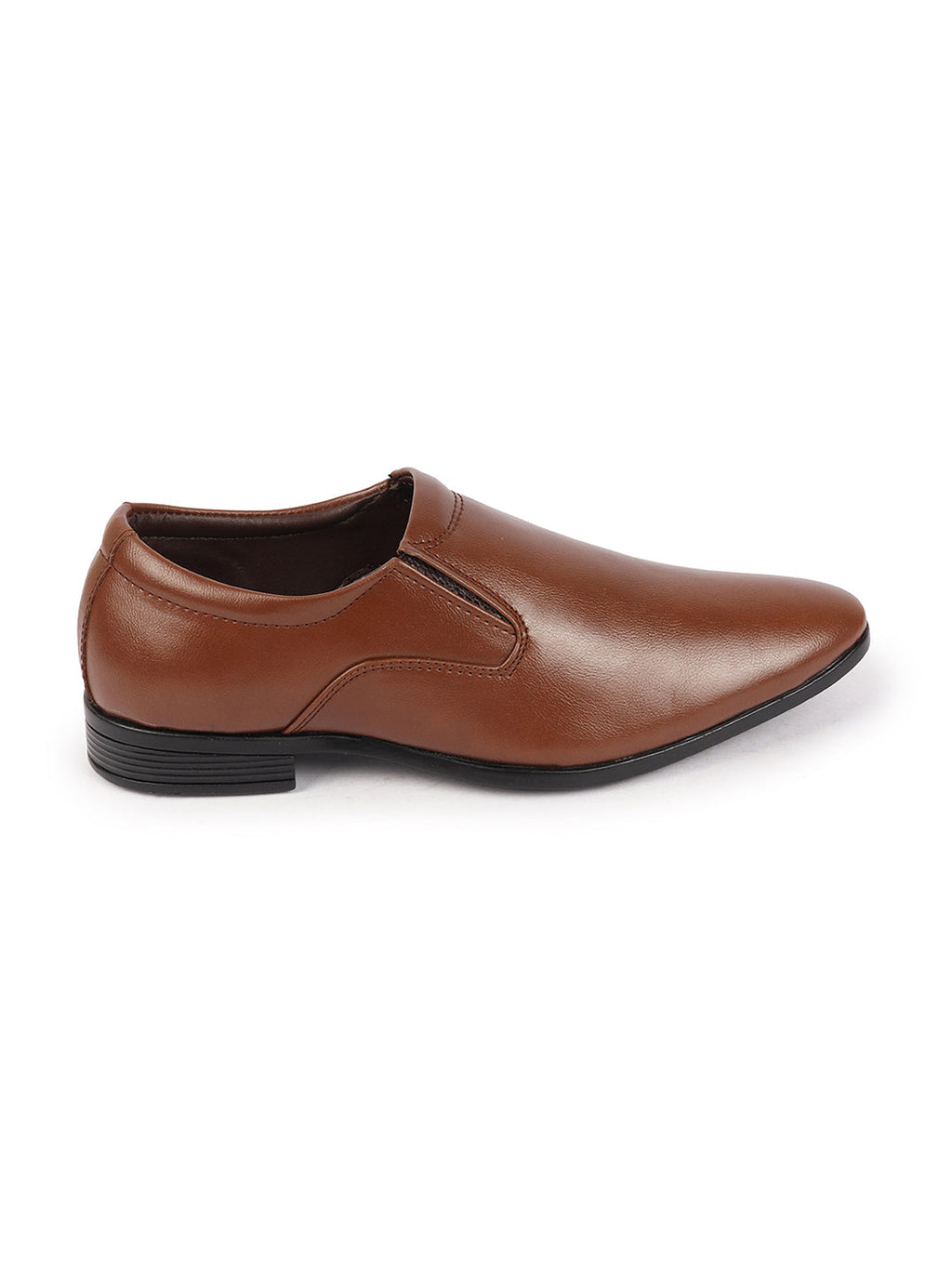 Shop Men Tan Formal Office Meeting Slip On Shoes Online.