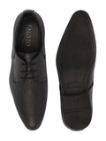 Men Black Formal Leather Embossed Office Lace Up Shoes