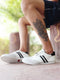 Men White Lace Up Trendy Stylish Outdoor Fashion Sneakers