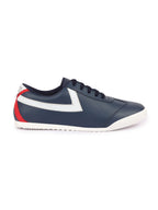 Shop Men Navy Blue Lace-Up Classic Striped Sneakers Casual Shoes Online.