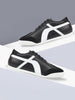 Men Black/White Lace-Up Casual Trendy Fashion Outdoor Sneakers