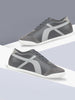 Men Grey Lace-Up Casual Trendy Fashion Outdoor Sneakers