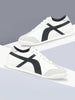 Men White Lace-Up Casual Trendy Fashion Outdoor Sneakers
