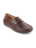 Men Brown Slip On Hand Stitched Driving Loafers Casual Shoes