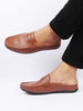 Men Tan Slip On Back Open Stitched Mules Casual Shoes