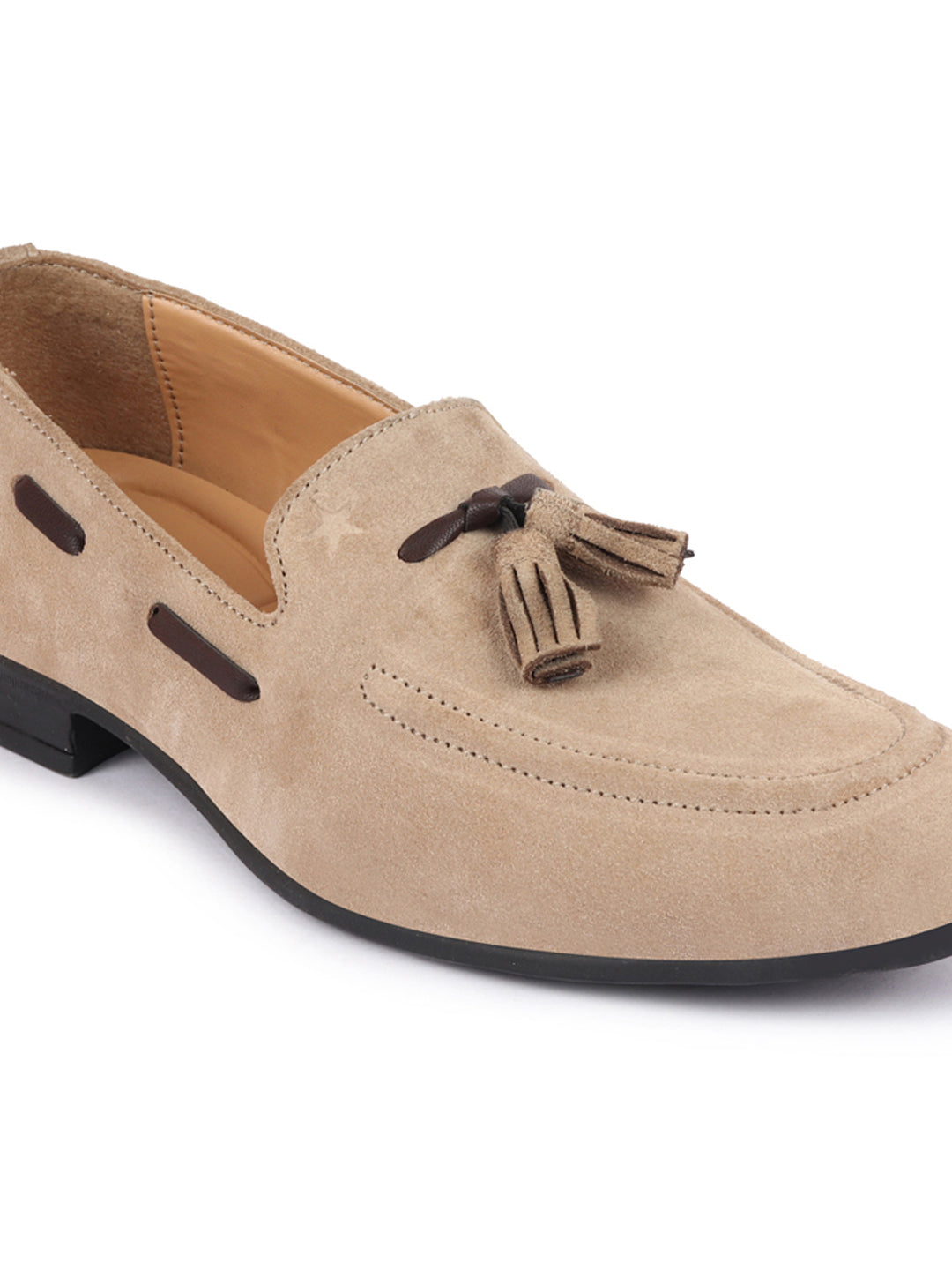Shop Men Cheeku Suede Leather Casual Tassel Loafer Shoes Online.
