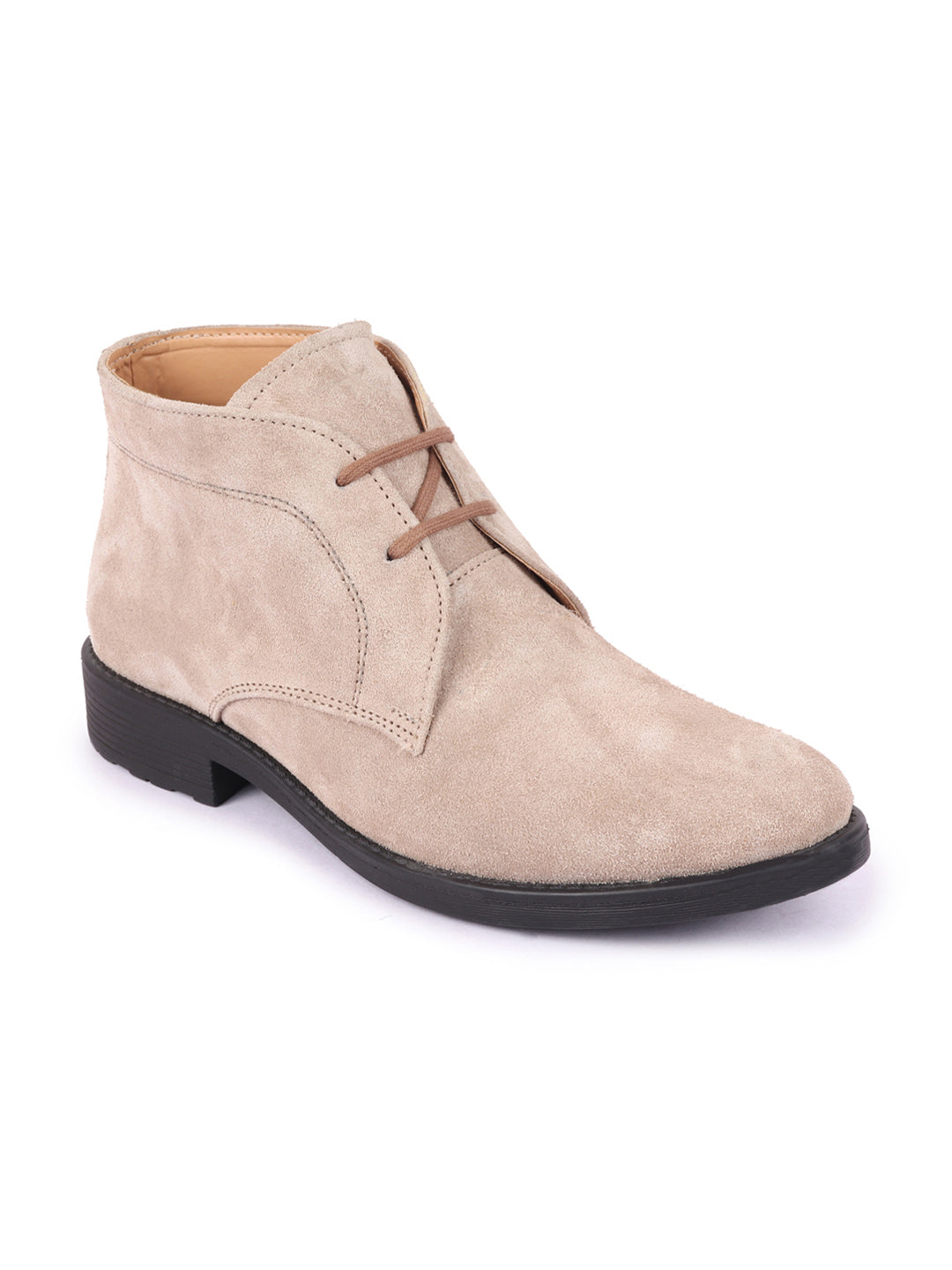 Shop Men Cheeku Suede Leather High Ankle Lace Up Chukka Boots Online.