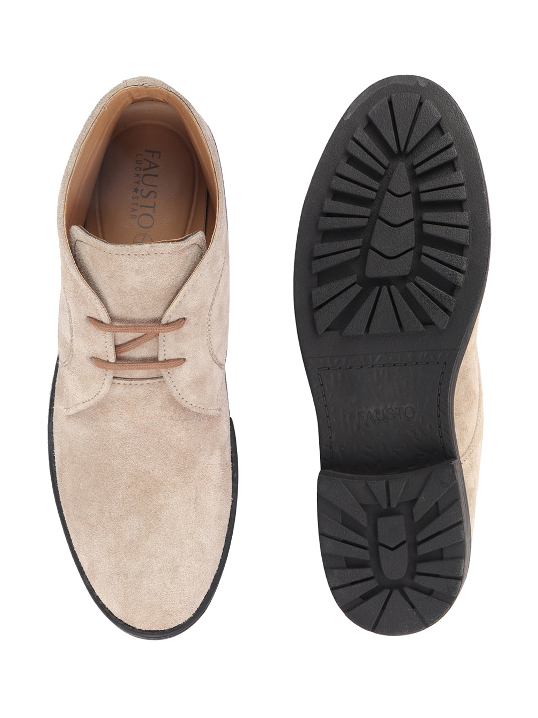 Shop Men Cheeku Suede Leather High Ankle Lace Up Chukka Boots Online.