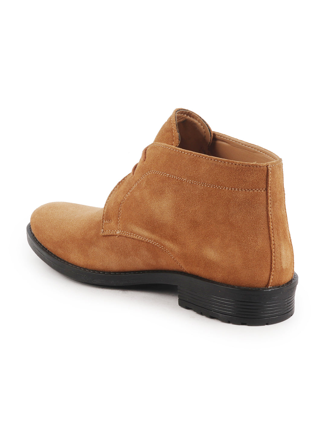 Shop Men Tan Suede Leather High Ankle Lace Up Chukka Boots Online.