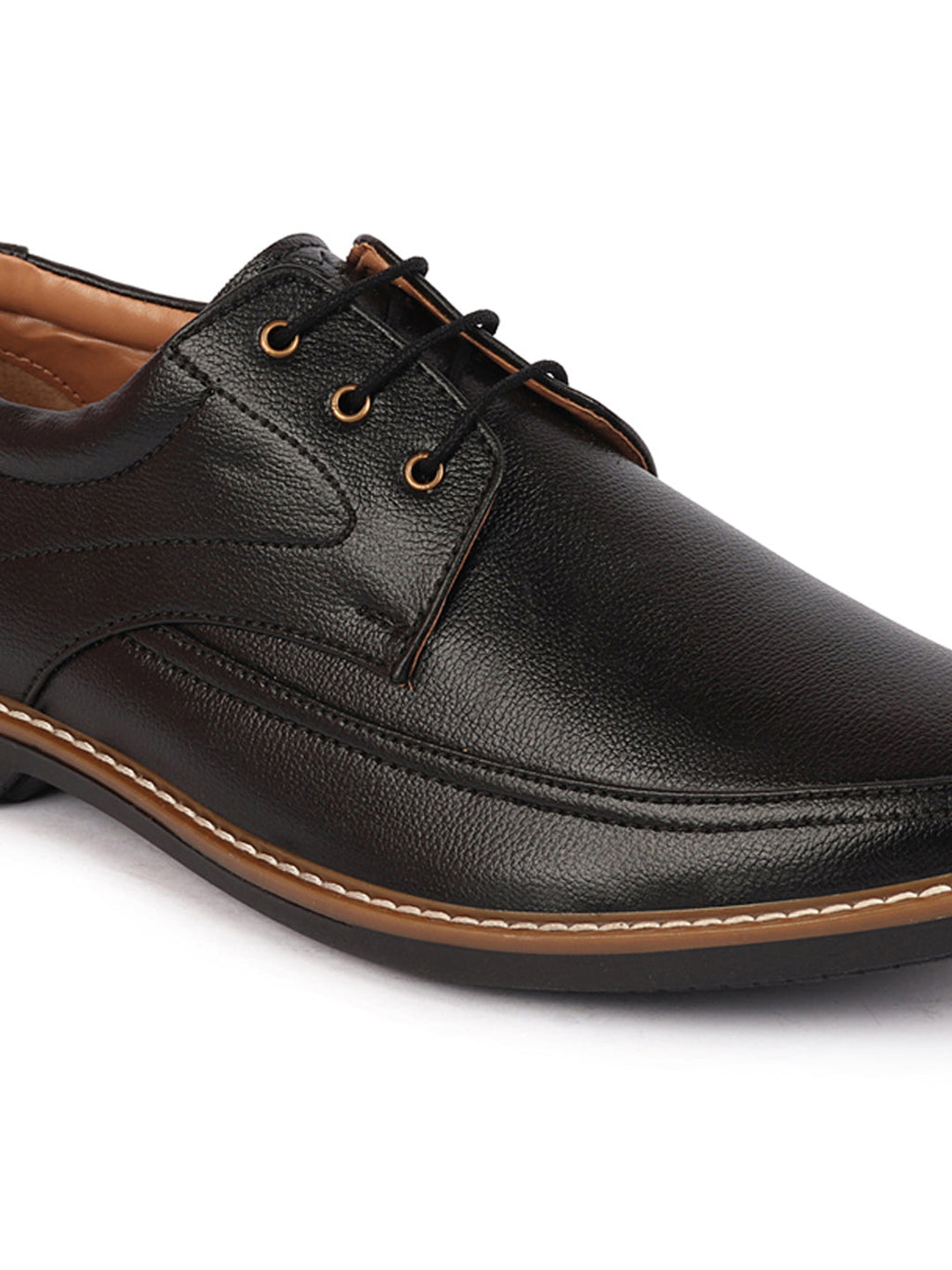 Shop Men Black Formal Lace-Up Derby Uniform Dress Shoes Online.