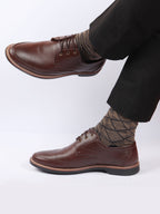 shop men brown formal lace-up derby uniform dress shoes online.
