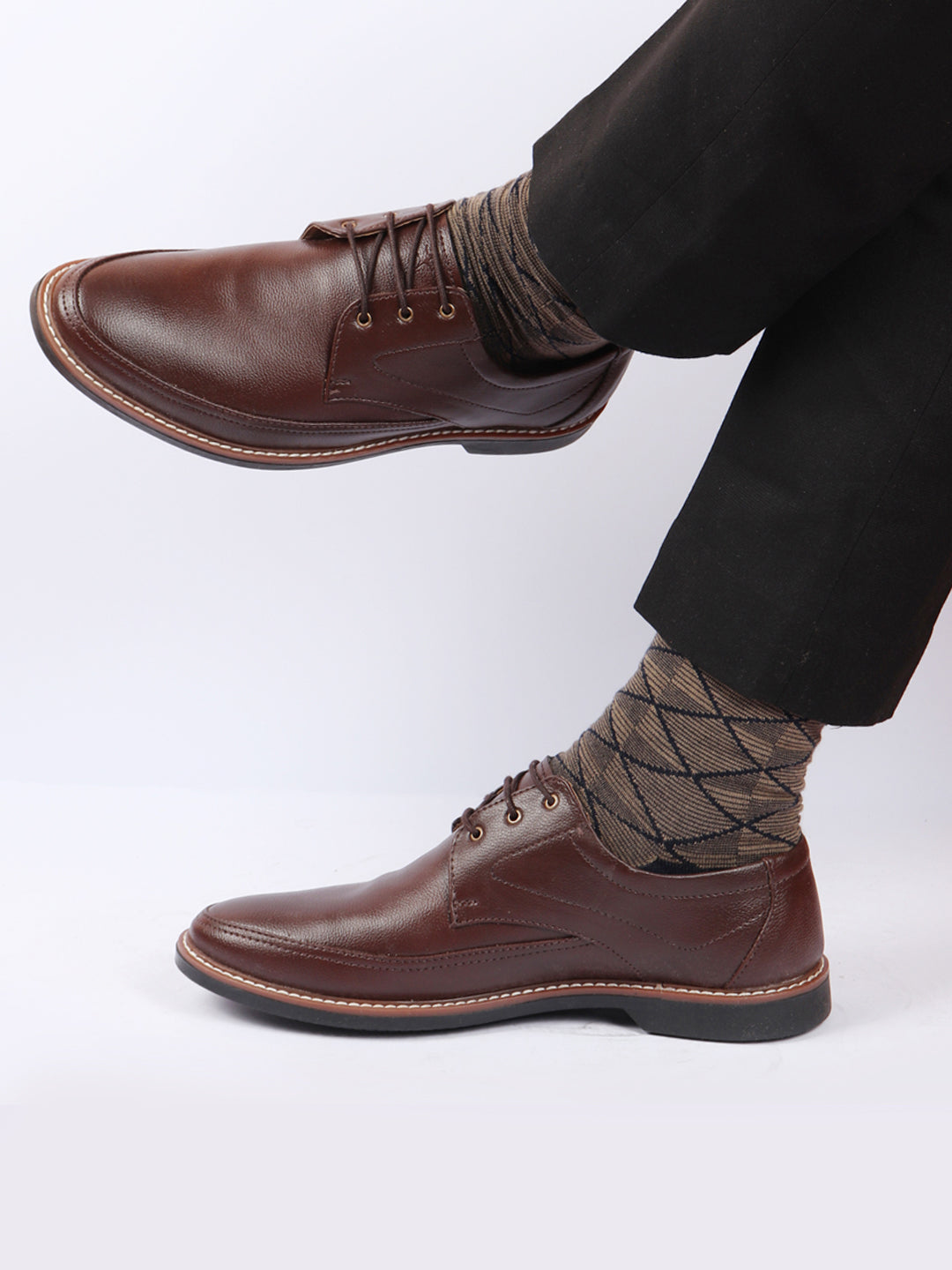 shop men brown formal lace-up derby uniform dress shoes online.