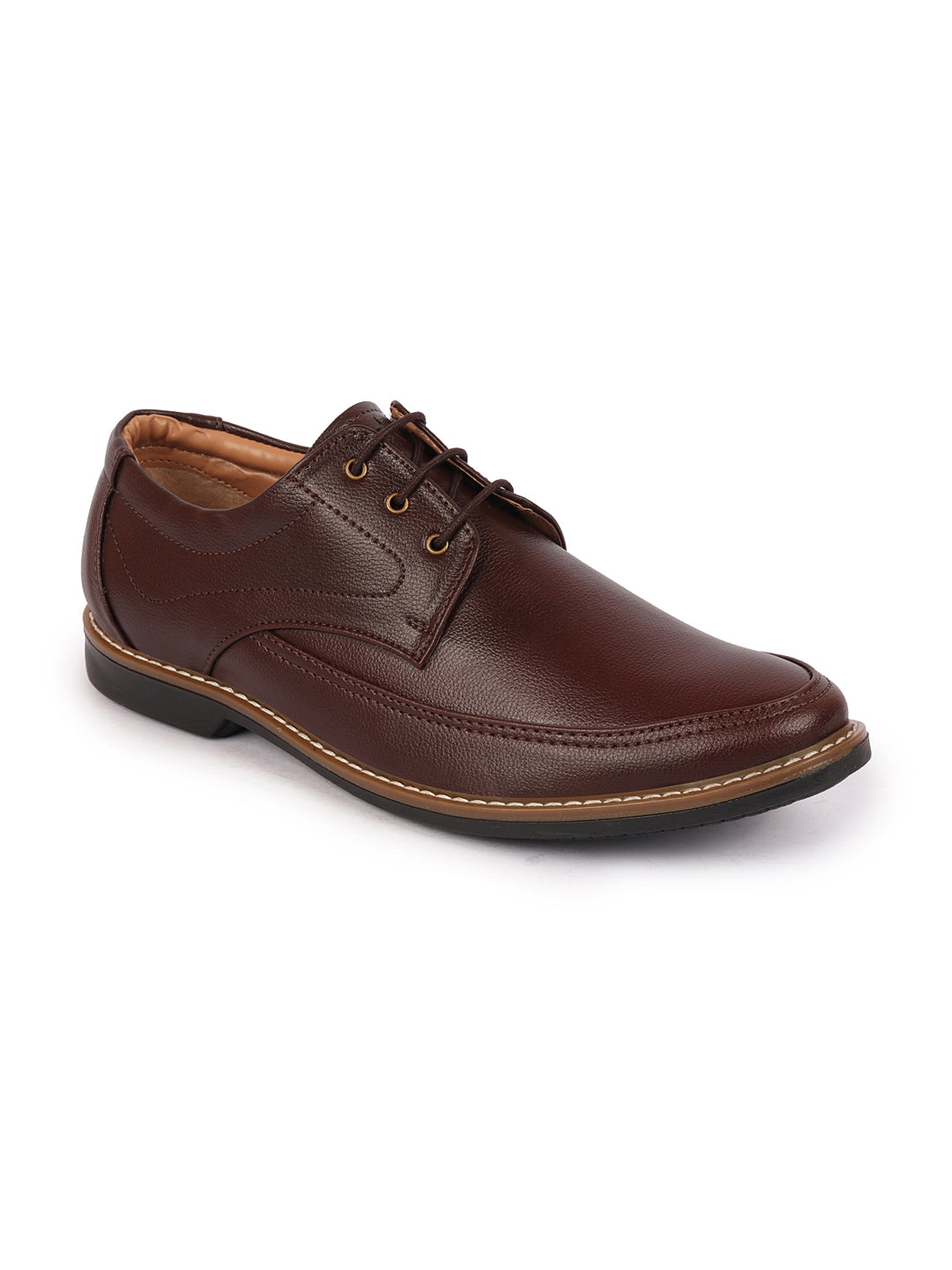 shop men brown formal lace-up derby uniform dress shoes online.