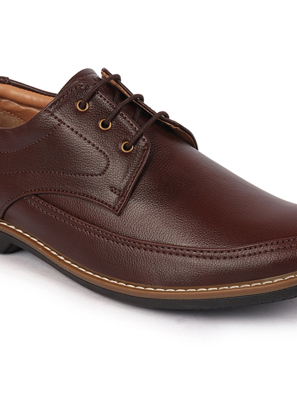 shop men brown formal lace-up derby uniform dress shoes online.