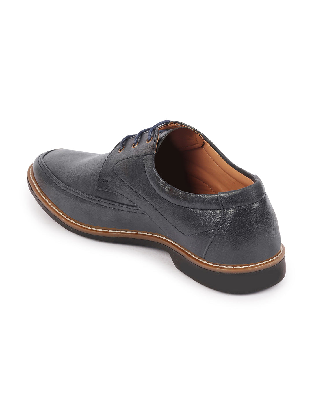 Shop Men Navy Blue Formal Lace-Up Derby Uniform Dress Shoes Online