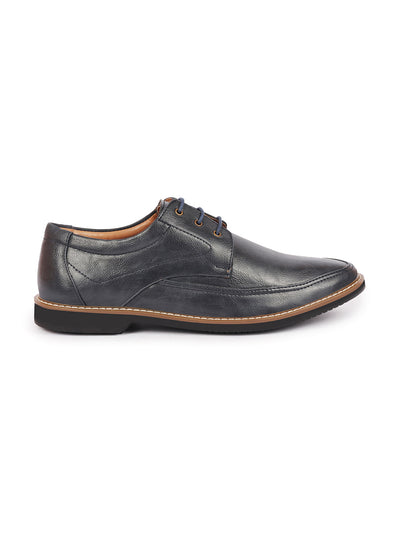 Shop Men Navy Blue Formal Lace-Up Derby Uniform Dress Shoes Online