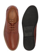 Shop Men Tan Formal Lace-Up Derby Uniform Dress Shoes Online.