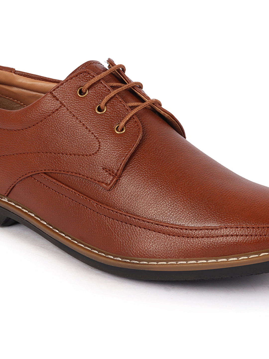 Shop Men Tan Formal Lace-Up Derby Uniform Dress Shoes Online.