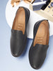 Men Black Cap Toe Formal/Office Leather Prom Slip On Shoes