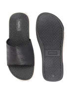Shop Men Black Open Toe Ultra Light Flexible Slip-On Slippers Flip-Flops Online.