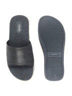 Shop Men Navy Blue Open Toe Ultra Light Flexible Slip-On Slippers Flip-Flops Online.