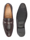 Shop Men Brown Horsebit Buckle Textured Comfort Formal/Dress Loafer Shoes Online.