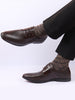 Men Brown Pattern Design Formal/Office Lace Up Shoes