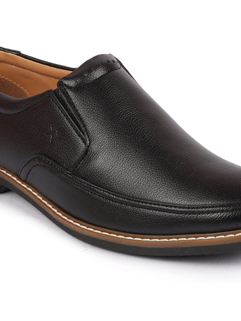 Shop Men Black Formal Superior Comfort Slip On Shoes Online.