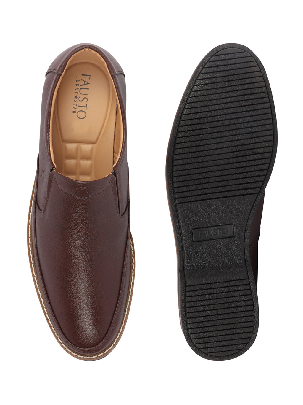 Shop Men Brown Formal Superior Comfort Slip On Shoes Online.