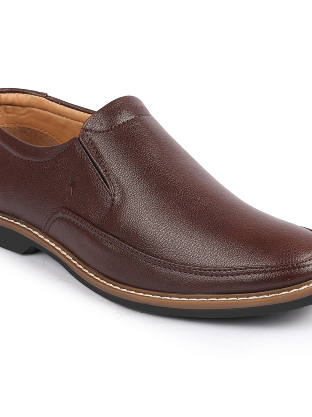 Shop Men Brown Formal Superior Comfort Slip On Shoes Online.
