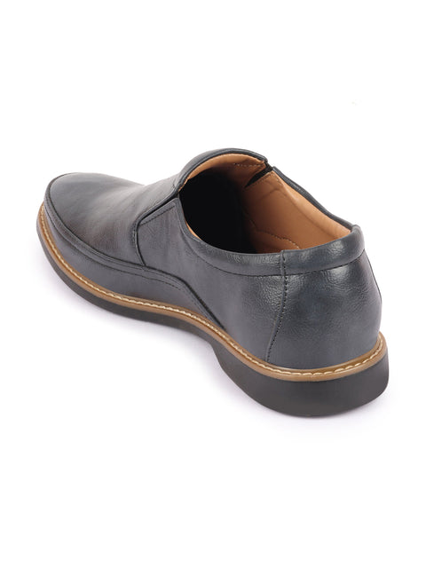 Shop Men Navy Blue Formal Superior Comfort Slip On Shoes Online.