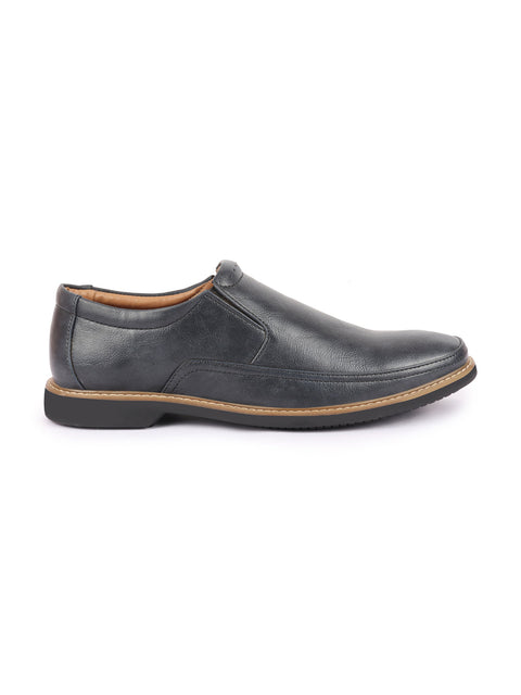 Shop Men Navy Blue Formal Superior Comfort Slip On Shoes Online.