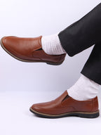Shop Men Tan Formal Superior Comfort Slip On Shoes Online.