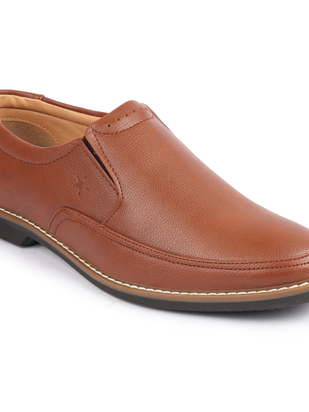 Shop Men Tan Formal Superior Comfort Slip On Shoes Online.
