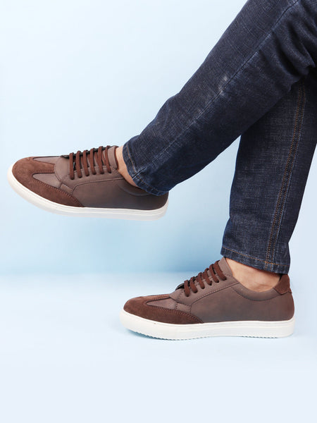 Buy online Brown Leather Lace Up Sneakers from Casual Shoes for Men by Red  Chief for ₹2249 at 50% off | 2024 Limeroad.com