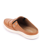 Shop Men Beige Casual Back Open Classic Slip On Shoes Online.