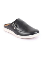 Shop Men Blue Casual Back Open Classic Slip On Shoes Online.