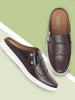 Men Coffee Casual Back Open Classic Slip On Shoes