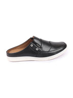 Shop Men Grey Casual Back Open Classic Slip On Shoes Online.