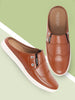 Men Tan Casual Back Open Classic Slip On Shoes