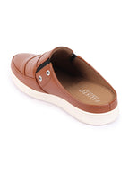 Shop Men Tan Casual Back Open Classic Slip On Shoes Online.