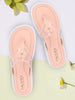 Women Pink Casual Party Beach Fashion Stylish Floral Design Thong Flats Wedges Slipper