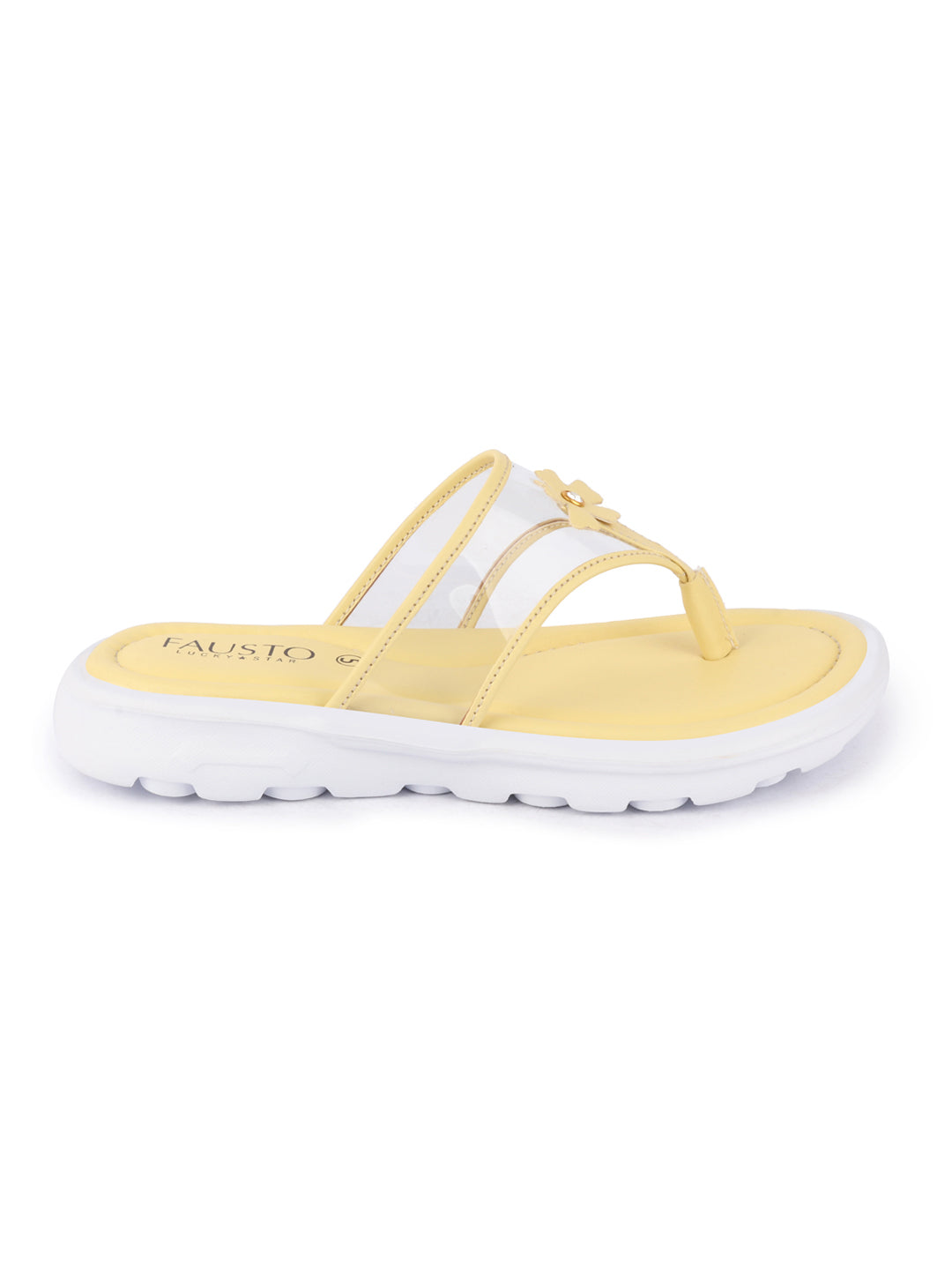 Shop Women Yellow Casual Party Beach Fashion Stylish Floral Design Thong Flats Wedges Slipper Online.