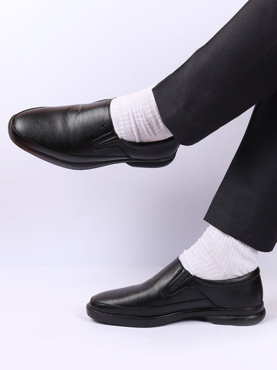 Men Black Formal Outdoor Office Slip On Shoes - Main Image