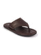 Men Brown Textured Design Indoor Outdoor Thong Slipper Sandals