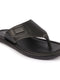Men Black Outdoor Comfort Thong Slipper Sandals