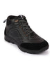 Men Black Ankle Top Suede Leather Lace Up Anti Skid Sole Trekking and Hiking Boots