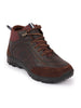 Men Brown Ankle Top Suede Leather Lace Up Anti Skid Sole Trekking and Hiking Boots